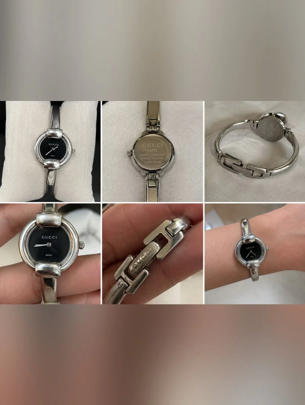 Authentic Gucci 1400L Swiss Made Women's Bangle Watch